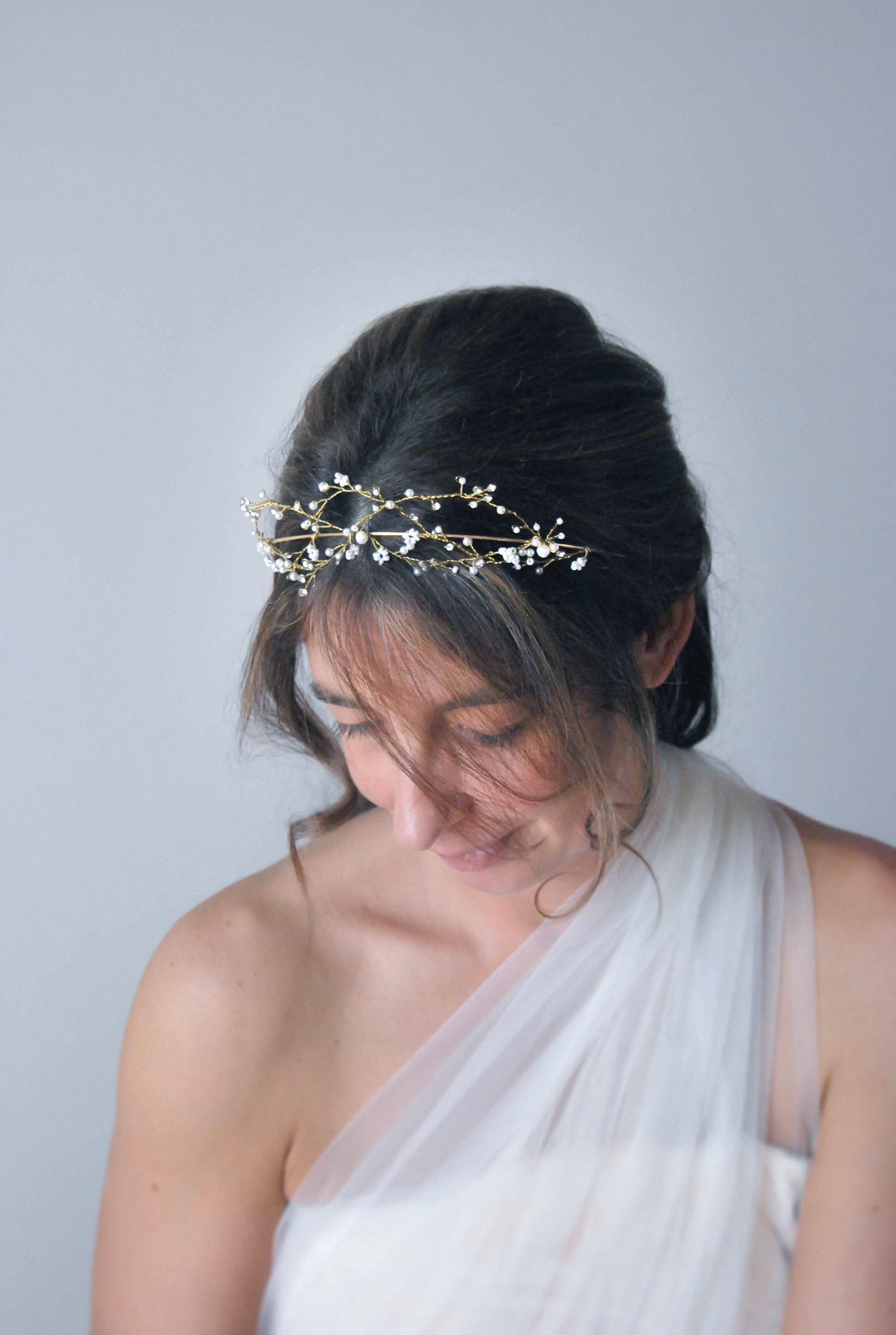 Diadema Sposa Acconciature con Capelli Corti