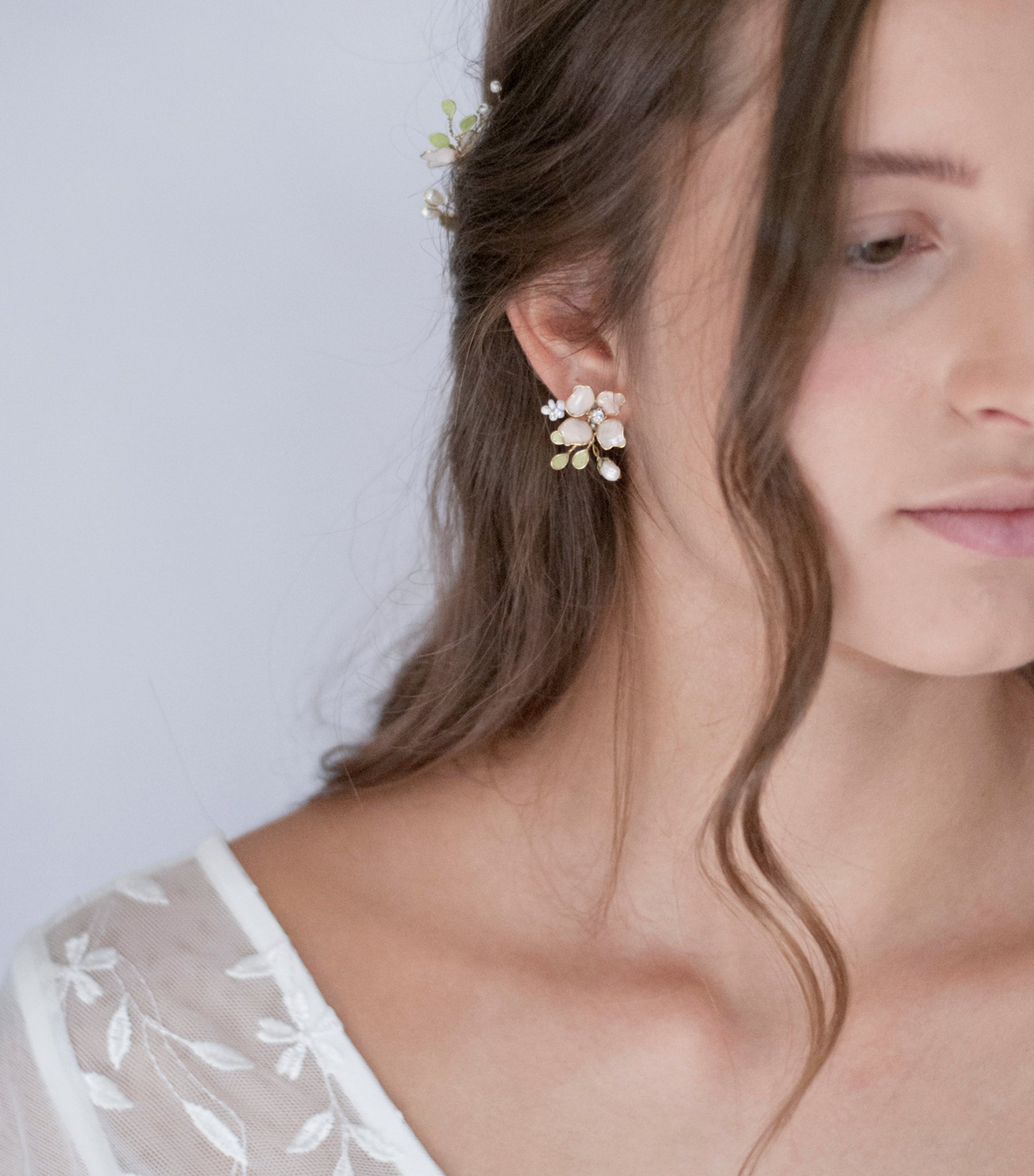 Floral bouquet earrings