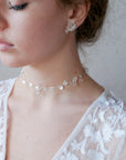 Collana choker con Perla di Luna, ideale per cerimonie e occasioni speciali.